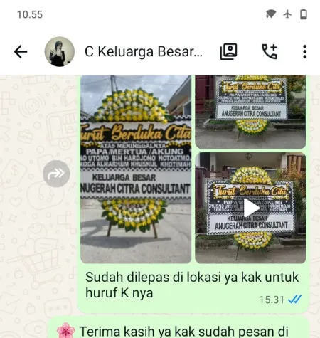 Pengiriman Papan Bunga Duka Karikil Mangkubumi
